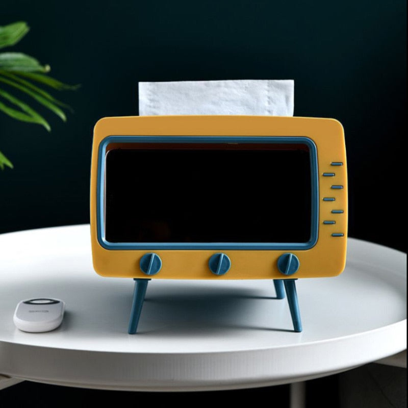 2 In 1 Tv Mobile Stand With Tissue Holde