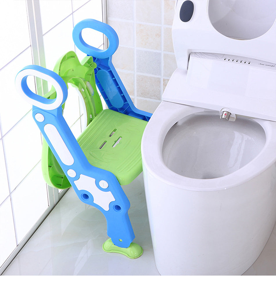 Baby Toilet Seat - Kids - Potty Trainer - Adjustable Ladder