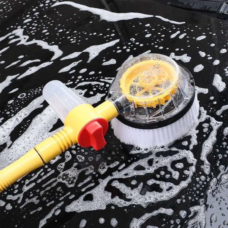 Blue Color Car Wash Brush with Retractable Long Handle Water Flow Switch  Foam Bottle Car Cleaning Soft-bristle Protect The Car