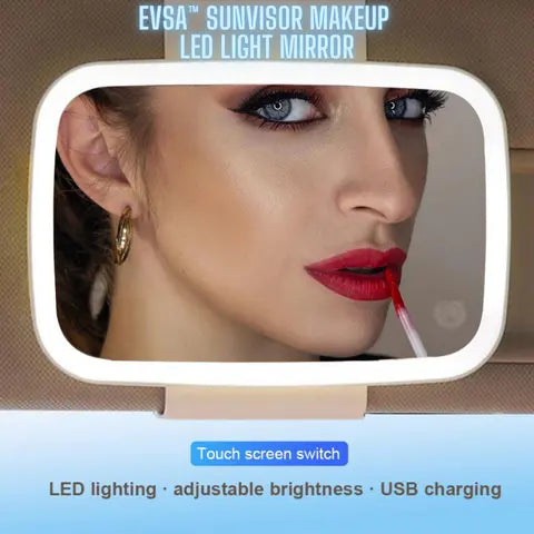 EVSA™ Sunvisor makeup LED light mirror