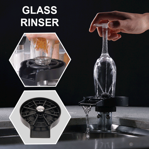 Automatic Glass Cup Washer High Pressure Kitchen Rinser Machine Bar Cup  Cleaner